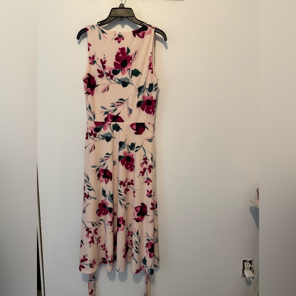 Ralph Lauren Cream and Red Floral Midi Dress - Picture 5 of 12